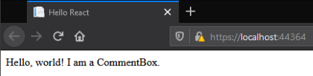 Screenshot: Hello ReactJS.NET World!